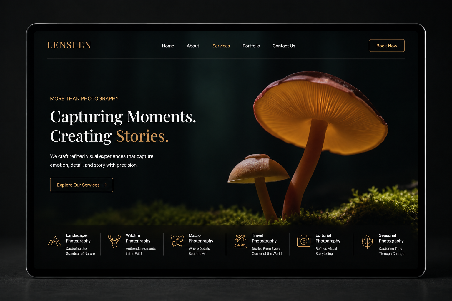 LensLen photography website